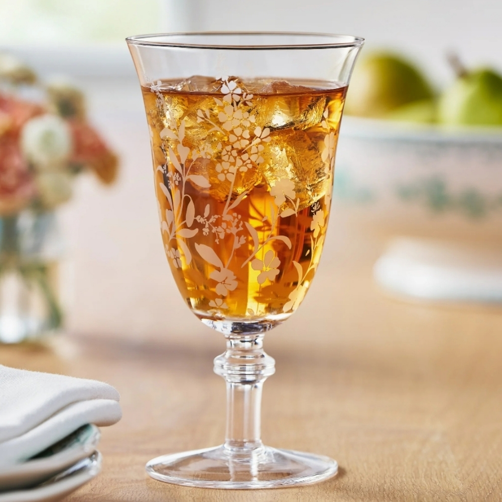 ❤️ 4 Pack New 2025 The Pioneer Woman Daisy Glass Goblet Drinkware Collec…
